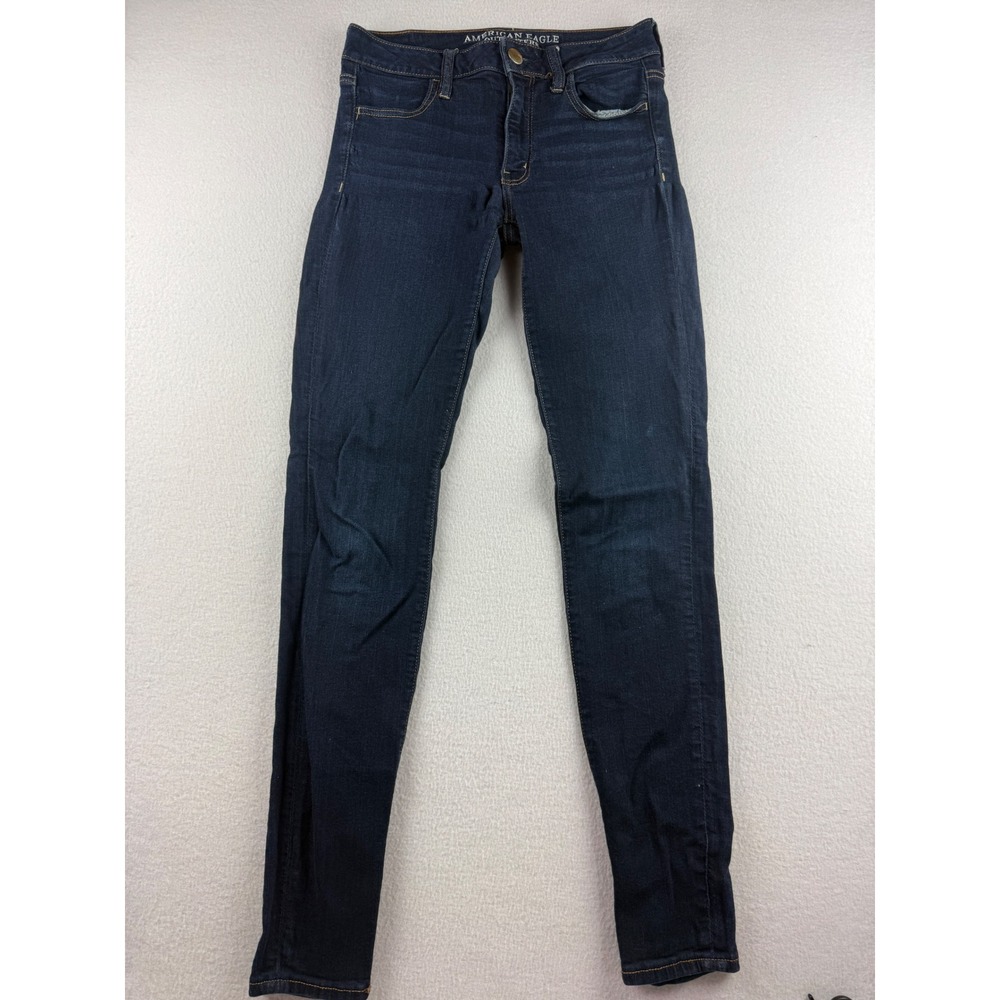 American Eagle Outfitters Jegging Dark Indigo Super Super Stretch Jeans 6 Long